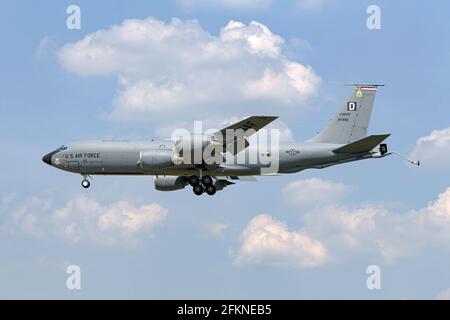 Boeing KC135 Luftbetankung Stockfoto