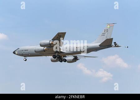 Boeing KC135 Luftbetankung Stockfoto