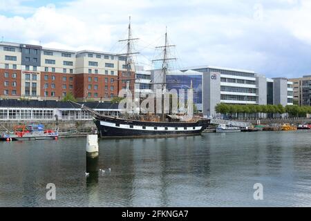 Blick auf den Liffey in Dublin, Irland Stockfoto