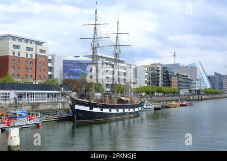 Blick auf den Liffey in Dublin, Irland Stockfoto