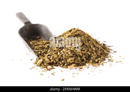 Yerba Mate Tee isoliert auf weißem Hintergrund. Traditionelles argentinisches Getränk Stockfoto