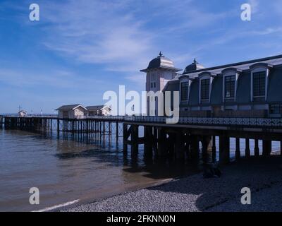 Pier aus viktorianischer Zeit, Penarth Vale, Glamorgan South Wales, Großbritannien An der Severn Mündung und am südlichen Ende der Cardiff Bay Stockfoto