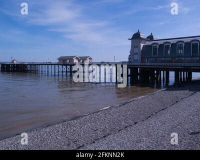 Pier aus viktorianischer Zeit, Penarth Vale, Glamorgan South Wales, Großbritannien An der Severn Mündung und am südlichen Ende der Cardiff Bay Stockfoto
