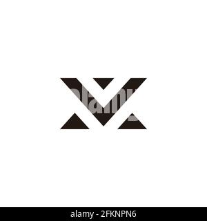 Buchstabe m V Dreieck geometrische einfache Identität Logo Vektor Stock Vektor