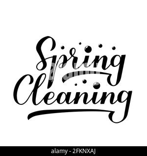 Feder Reinigung Kalligraphie Hand Schriftzug isoliert auf weiß. Einfach zu bearbeiten Vektor-Vorlage für Logo-Design, Typografie Poster, Banner, Flyer, etc. Stock Vektor