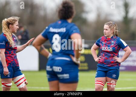 Bristol trägt Frauen gegen Harlekine Frauen< Shaftsbury Park Bristol Stockfoto