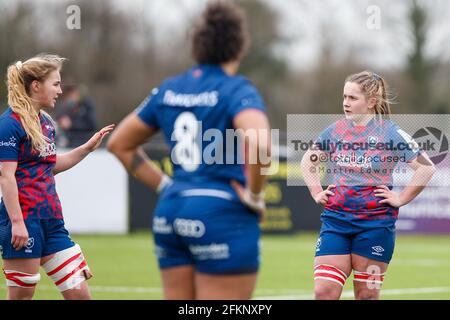 Bristol trägt Frauen gegen Harlekine Frauen< Shaftsbury Park Bristol Stockfoto