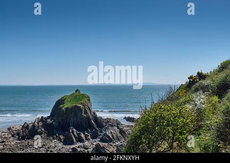 Monkstone Point, zwischen Saundersfoot und Tenby vom Pembrokeshire Coast Path, Pembrokeshire, Wales Stockfoto