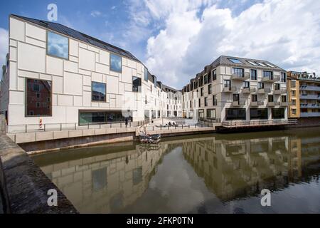 Nürnberg, Deutschland. Mai 2021. Außenansicht des Zukunftsmuseums, der Nürnberger Niederlassung des Deutschen Museums in München. Quelle: Daniel Karmann/dpa/Alamy Live News Stockfoto