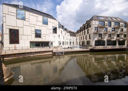 Nürnberg, Deutschland. Mai 2021. Außenansicht des Zukunftsmuseums, der Nürnberger Niederlassung des Deutschen Museums in München. Quelle: Daniel Karmann/dpa/Alamy Live News Stockfoto