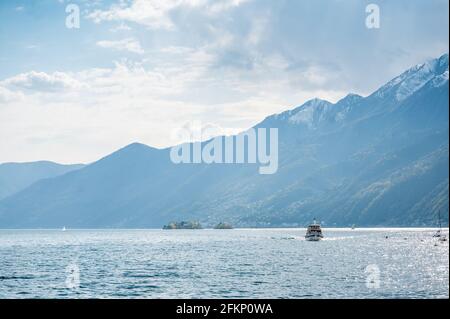 Malerische Stadt Ascona am Lago Maggiore, Tessin Stockfoto