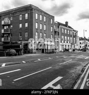 Epsom Surrey London, Mai 02 2021, Modern Development of High Rise Apartments with No People Stockfoto
