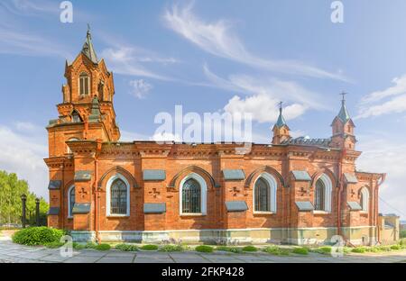 Die Römisch-Katholische Kirche. Pfarrei der seligen Jungfrau Maria vom heiligen Rosenkranz. Wladimir, Russland. Stockfoto