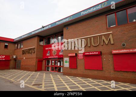 Bescot Stadium, auch bekannt als das Banks's Stadium. Walsall Football Club. Stockfoto