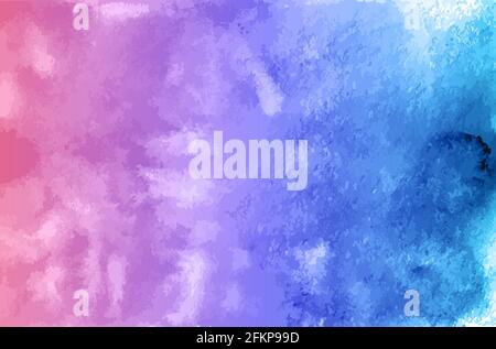 Aquarell Textur Vektor Hintergrund. Violett-blaue Farbverlauf Aquarellmalerei. Farbenfrohe Aquarellflecken. Scrapbooking-Papier. Einfache Bearbeitung der Vorlage f Stock Vektor