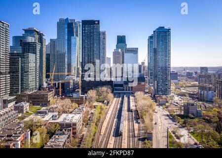 Luftaufnahme der Innenstadt von Montreal Stockfoto