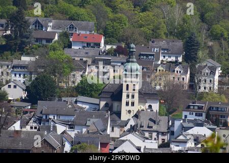Blick über Koblenz vom Rittersturm Stockfoto