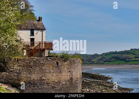 Dylan Thomas's Boathouse, Laugharne, Carmarthenshire Stockfoto