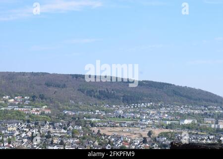 Blick über Koblenz vom Rittersturm Stockfoto