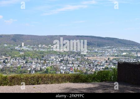 Blick über Koblenz vom Rittersturm Stockfoto