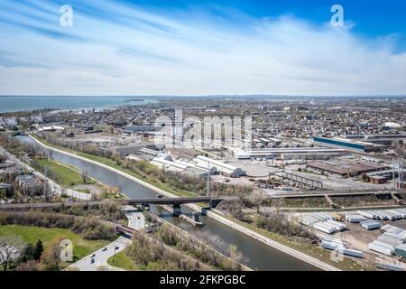 Luftaufnahme Industriepark Stockfoto