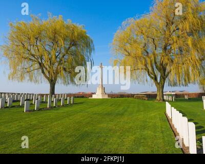 Prowse Point CWGC Friedhof in der Nähe von Ploegsteert (Plugstreet) in Belgien Stockfoto