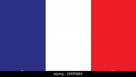 Abbildung des Flaggenvektors in Frankreich Stock Vektor