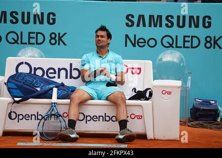 Madrid, Spanien. Mai 2021. Carlos Taberner (SPA) vs FabioFognini (ITA) während der Montagssitzung bei den Mutua Madrid Tennis Open, Madrid 3. Mai 2021 Credit: CORDON PRESS/Alamy Live News Stockfoto