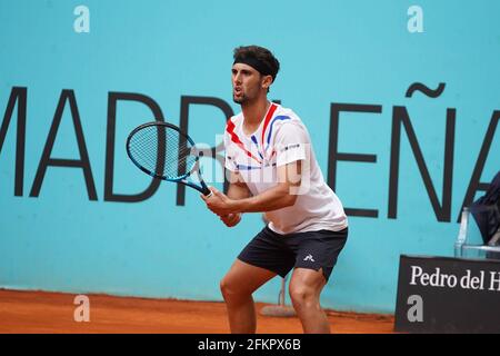 Madrid, Spanien. Mai 2021. Carlos Taberner (SPA) vs FabioFognini (ITA) während der Montagssitzung bei den Mutua Madrid Tennis Open, Madrid 3. Mai 2021 Credit: CORDON PRESS/Alamy Live News Stockfoto