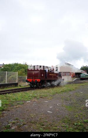 Metropolitan Railway 'NUmmer 1' auf Barry Island. Stockfoto