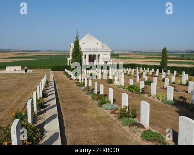 Friedhof Villers Bretonneux CWGC Stockfoto