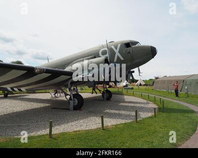 DC-3 beim Merville Battery D Day 6. Juni 1944 Stockfoto