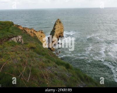 Pointe du Hoc in Nordfrankreich wurde am 6. Juni 1944 von den US-Rangers angegriffen Stockfoto