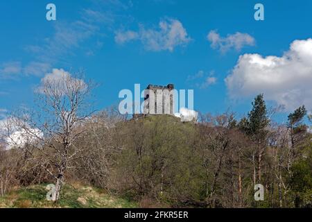 Dolwyddelan Castle Dolwyddelan in Nordwales. Es wurde zum Teil im frühen 13. Jahrhundert von Prinz Llywelyn gebaut, aber später geändert. Stockfoto