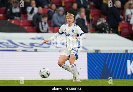 Parken Stadium, Kopenhagen, Dänemark. Mai 2021. Victor Kristiansen vom FC Kopenhagen während der Aarhus AGF im Parkenstadion, Kopenhagen, Dänemark. Kim Price/CSM/Alamy Live News Stockfoto