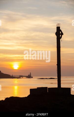 Braefoot Bay bei Sonnenaufgang vom Downing Point, Fife, Schottland Stockfoto