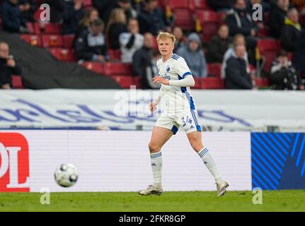 Parken Stadium, Kopenhagen, Dänemark. Mai 2021. Victor Kristiansen vom FC Kopenhagen während der Aarhus AGF im Parkenstadion, Kopenhagen, Dänemark. Kim Price/CSM/Alamy Live News Stockfoto