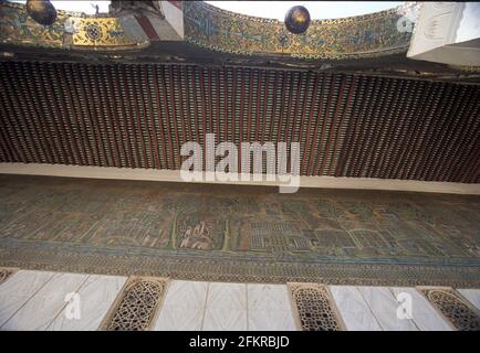 Barada-Tafelmosaik, Umayyad-Moschee, große Moschee von Damaskus, Damaskus, Syrien Stockfoto
