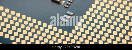Mikroschaltung vom Computer. Reparaturkonzept für Computerhardware Stockfoto
