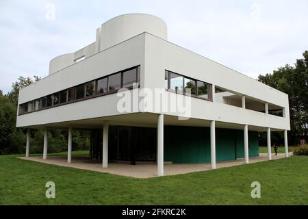 Architektonisches Ideal, Villa Savoye von Le Corbusier Stockfoto