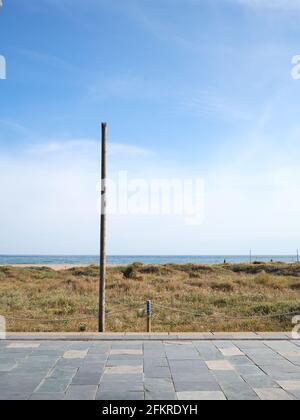 Castelldefels Strand, kleine Stadt in der Nähe von Barcelona Stockfoto