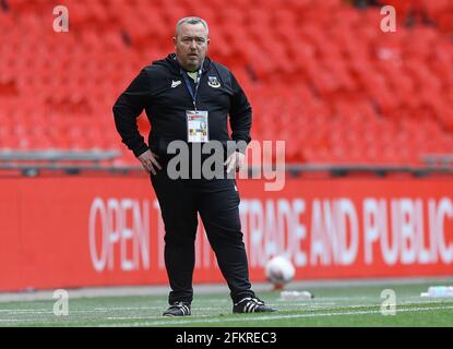 London, Großbritannien. Mai 2021. Kevin Bolam Manager von Hebburn Town während des Spiels The Buildbase FA Vase Final im Wembley Stadium, London. Bildnachweis sollte lauten: Paul Terry/Sportimage Kredit: Sportimage/Alamy Live News Stockfoto