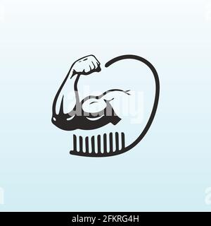 Dental-Vektor-Logo-Design mit Fitness-Symbol Stock Vektor