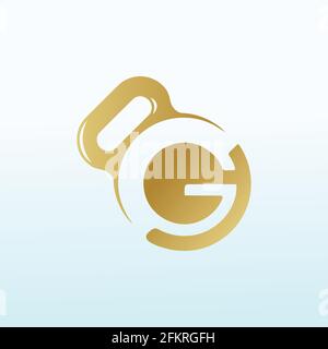 Physische Fitness Buchstabe G Cross Fit Fitnessgeräte Logovektor Design Stock Vektor