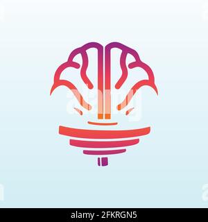 Gesundheits- und Wellness-Vektor-Logo-Design mit Fitness-Symbol Stock Vektor