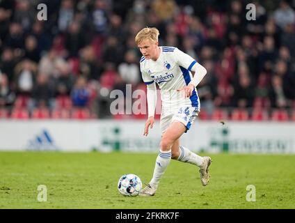 Parken Stadium, Kopenhagen, Dänemark. Mai 2021. Victor Kristiansen vom FC Kopenhagen während der Aarhus AGF im Parkenstadion, Kopenhagen, Dänemark. Kim Price/CSM/Alamy Live News Stockfoto