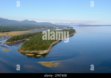 Willy Island, Halalt Island Indian Reserve, Chemainus River Estuary, Chemainus Valley, British Columbia, Kanada. Stockfoto