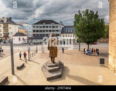 Karl Marx Statue in Trier, Deutschland. Stockfoto