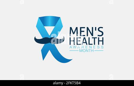 Men's Health Awareness Month im Juni. Banner, Grußkarte, Hintergrundvorlage in der Kampagne zur Sensibilisierung für medizinische Gesundheit. Stock Vektor