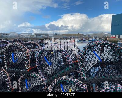 Peterhead, Großbritannien. April 2021. Der Hafen von Peterhead. Die Fischerei war eines der emotionalsten Themen in den Brexit-Verhandlungen zwischen Großbritannien und der EU. (To dpa 'Trotz des Brexit - oder wegen ihm? Scotland's Fishermen Angry with London') Quelle: Benedikt von Imhoff/dpa/Alamy Live News Stockfoto